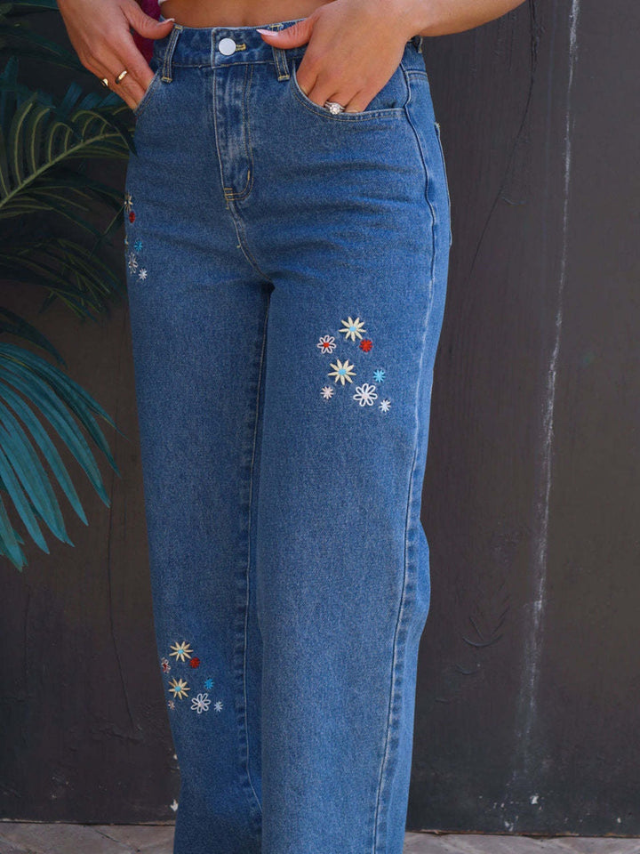 Stilla | Straight Jeans med Lommer