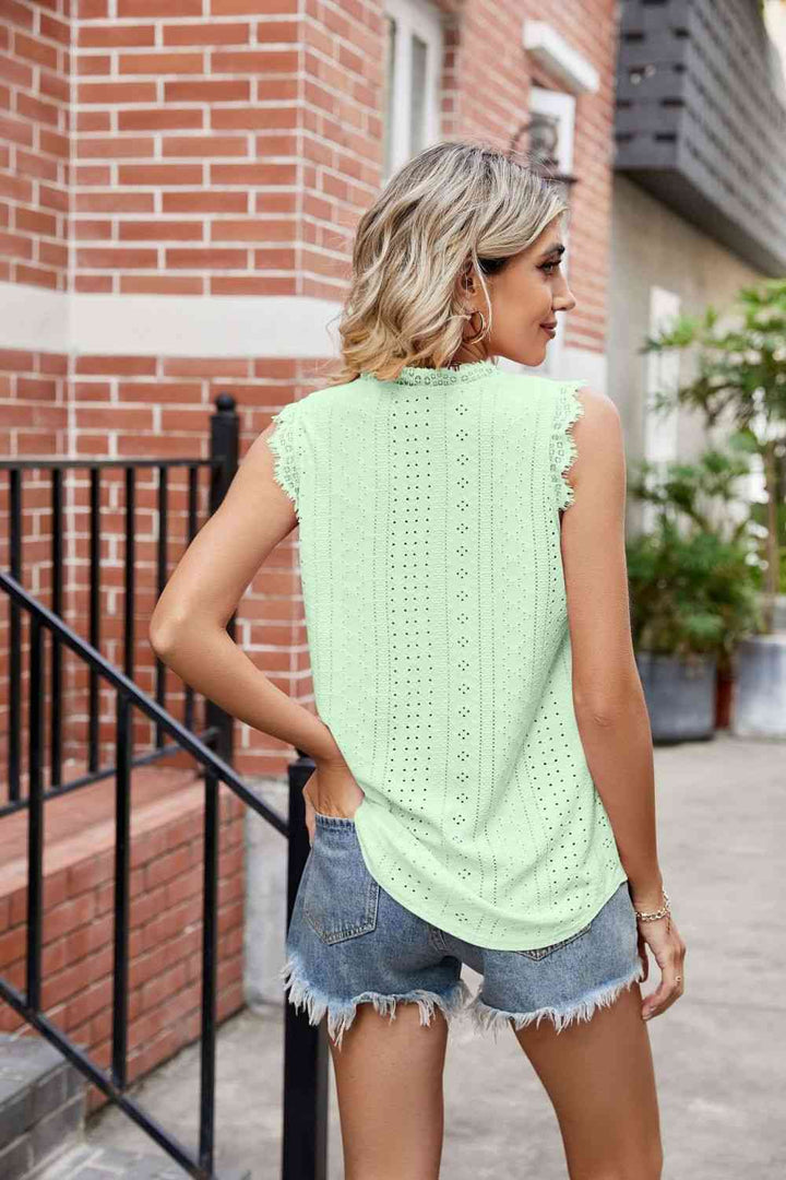 Stilla | Blondekant V-hals Tank