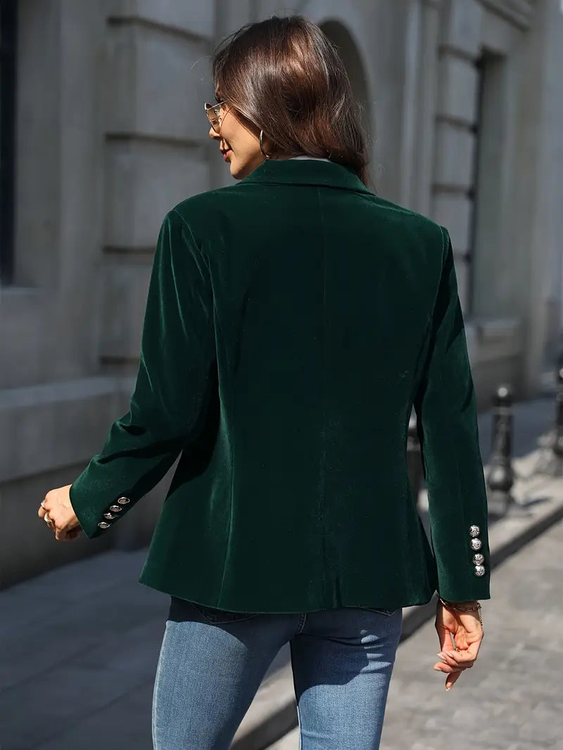 Stilla | Elegant Blazer Damer I Velour med Tailored Skæring