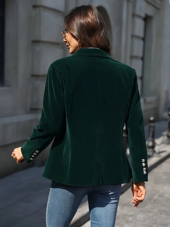 Stilla | Elegant Blazer Damer I Velour med Tailored Skæring
