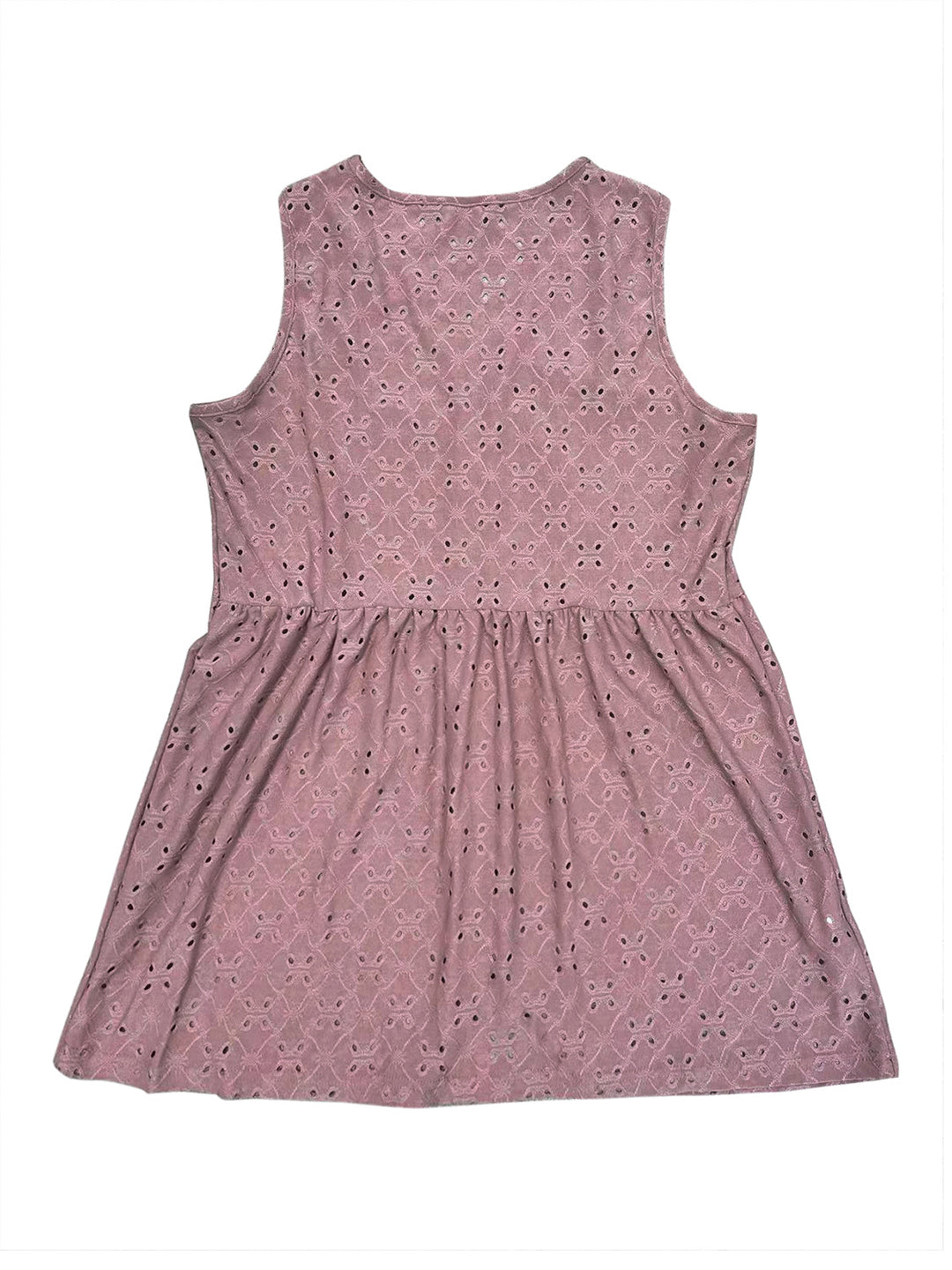 Stilla | Plus Size Eyelet Knap Op V-Hals Tank