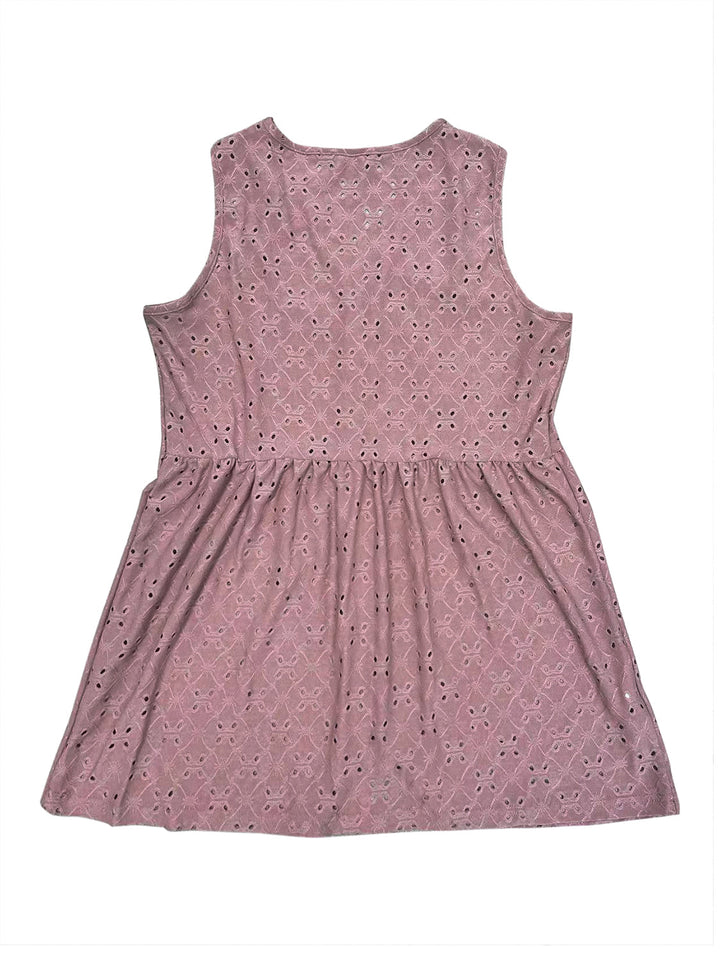 Stilla | Plus Size Eyelet Knap Op V-Hals Tank