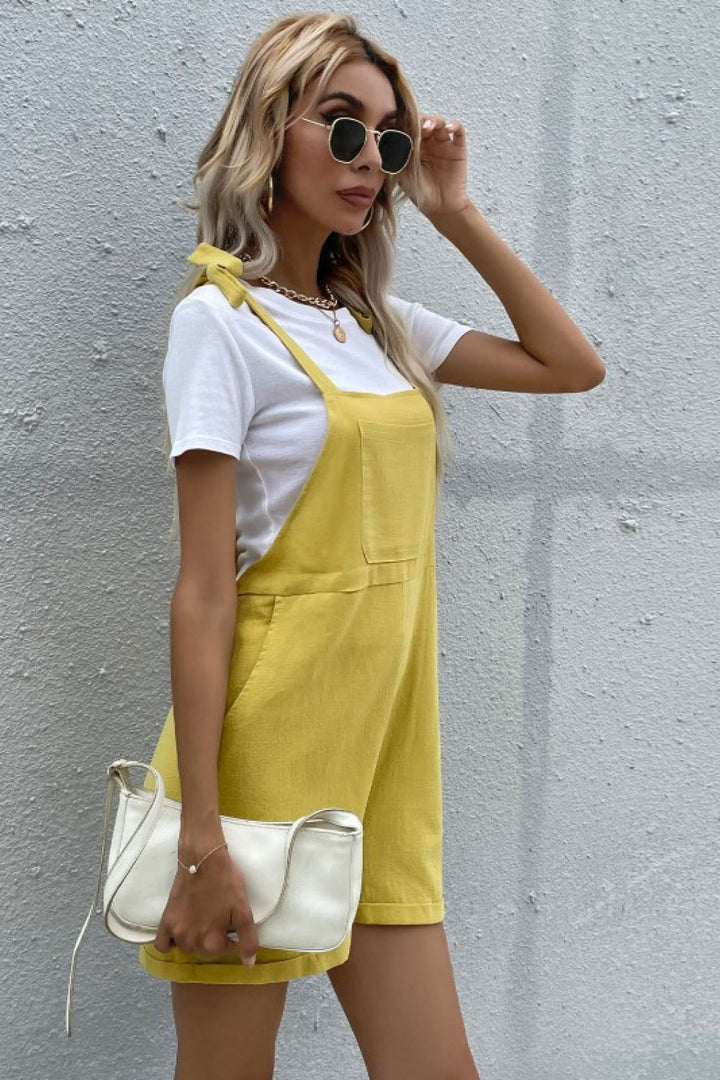 Stilla | Lagede korte overalls med lommer