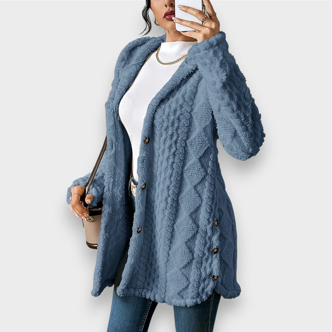 Stilla | Cozy Plush Hættetrøje Cardigan