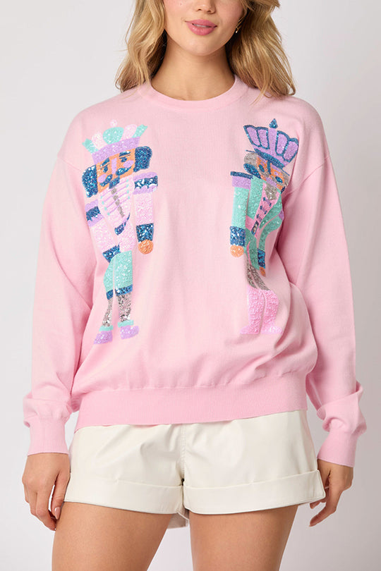 Stilla | JuleSoldat Pailletter Mode Casual Sweatshirt