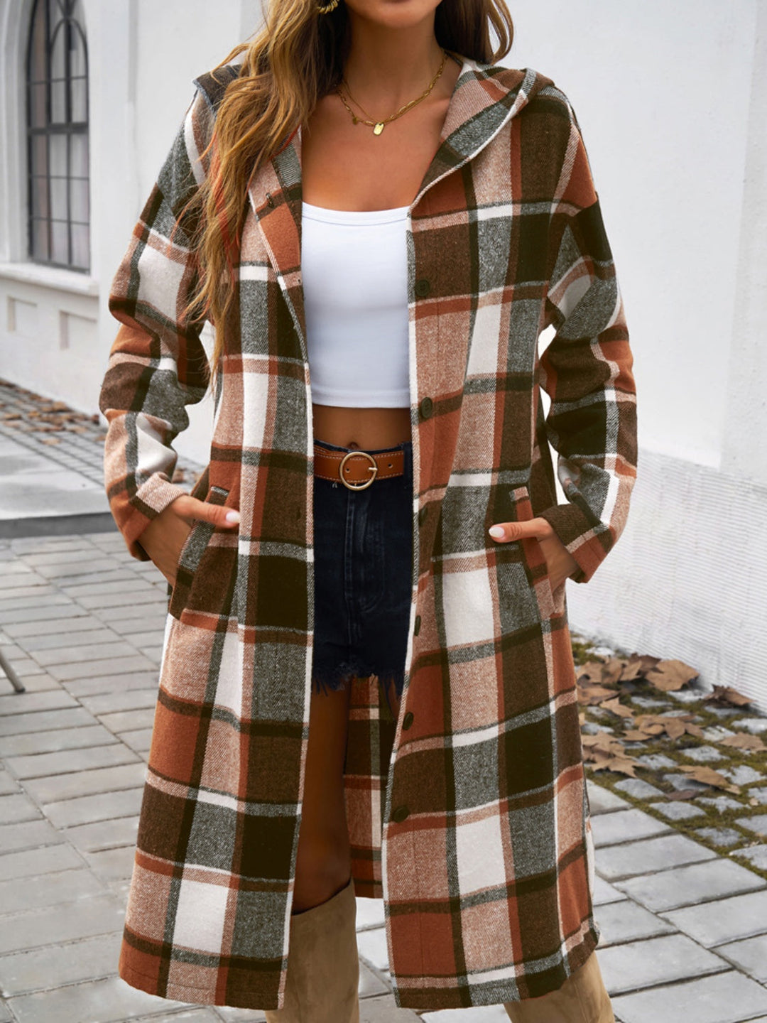 Stilla | Ternet Langærmet Hættetrøje Coat