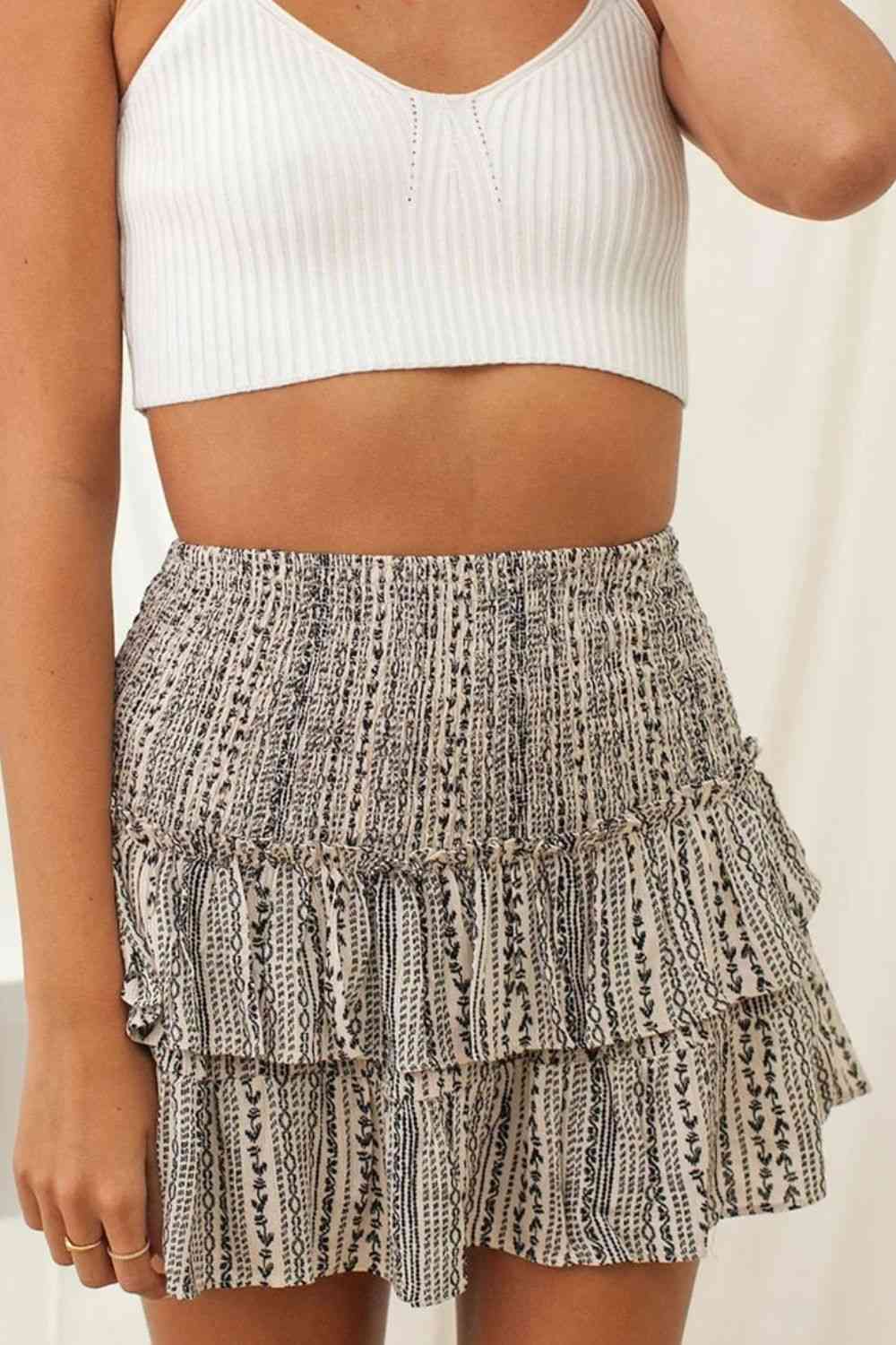Stilla | Fald trim smocket mini nederdel