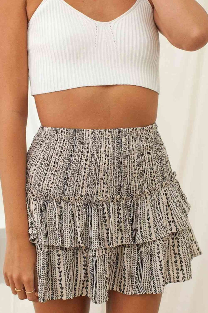 Stilla | Fald trim smocket mini nederdel