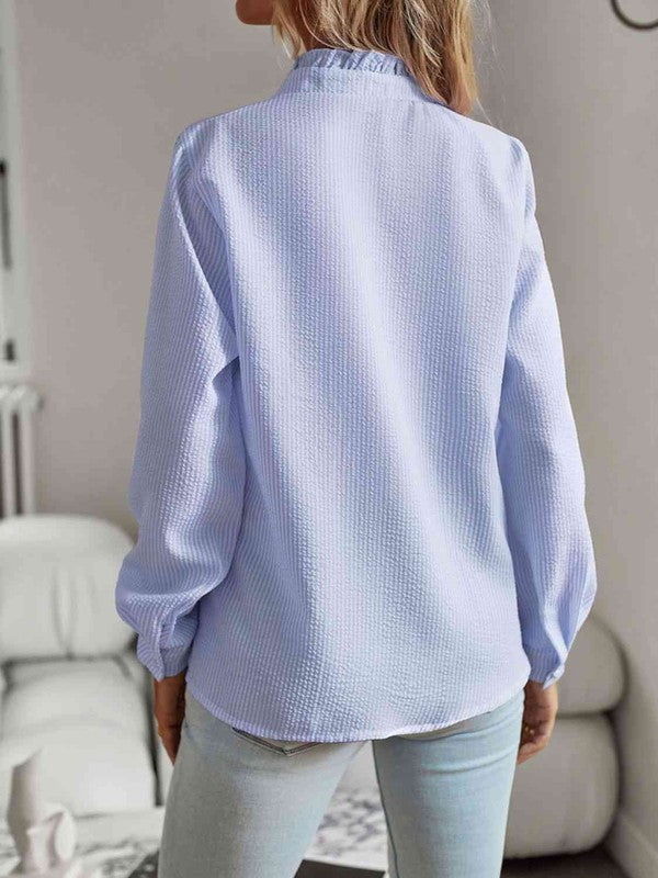 Stilla | Ruffle Trim Skjorte