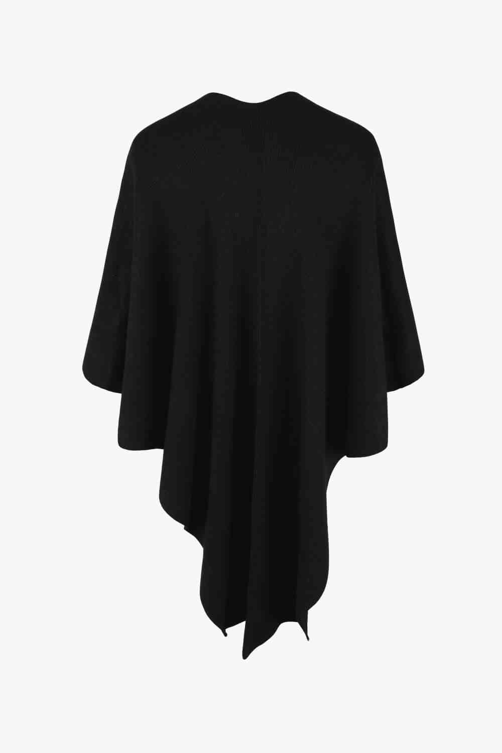 Stilla | Hals Pom-pom Trim Poncho
