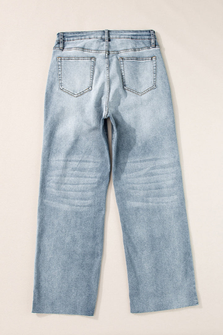 Stilla | Talje lige jeans med lommer