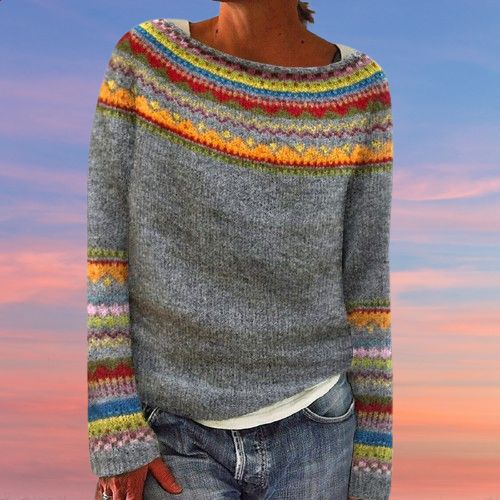 Stilla | Retro-Style Finstrikpullover