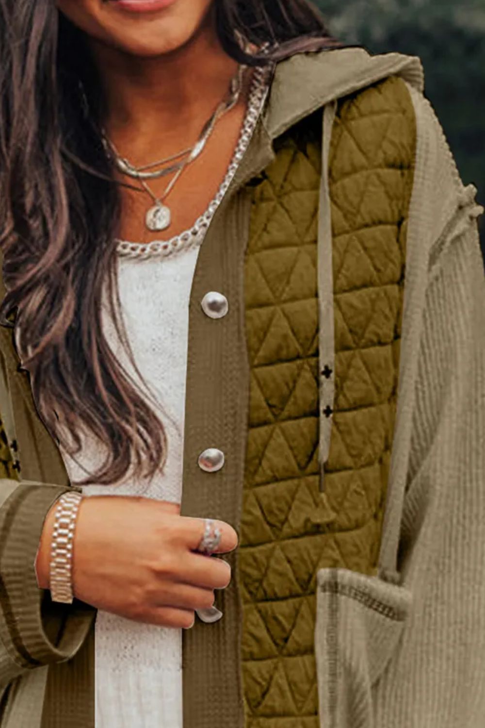 Stilla | Color Block Langærmet Jakke