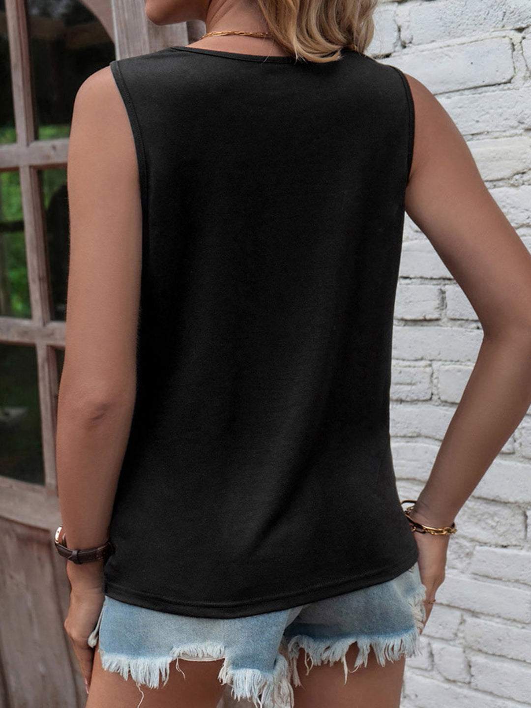 Stilla | Twisted Rund Hals Tank