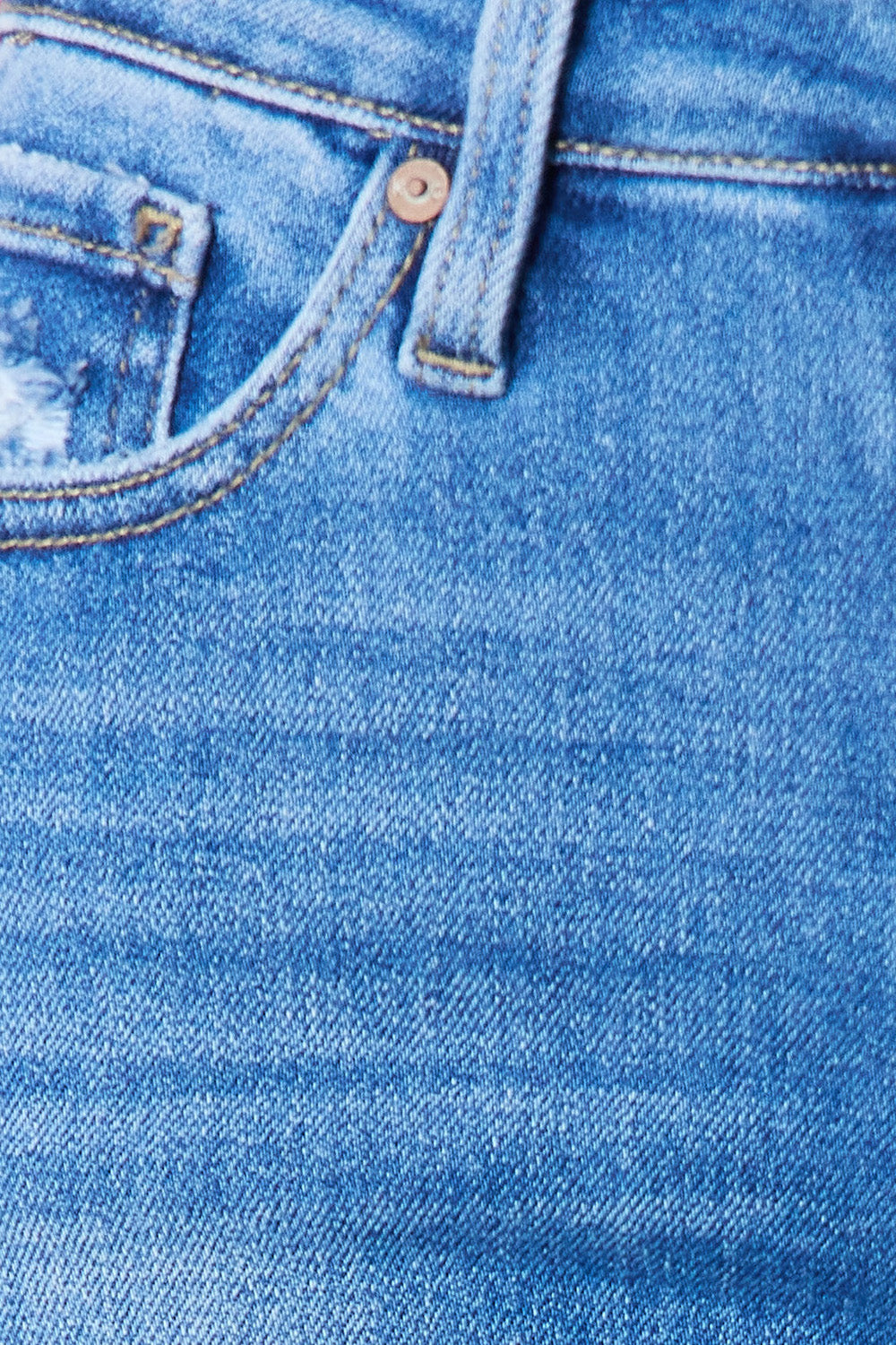 Stilla | Full Size Distressed Raw Hem Bootcut Jeans