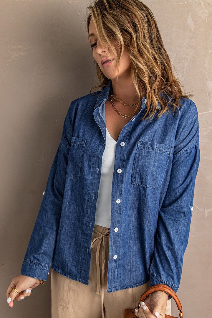 Stilla | Knap-op Krave Denim Top