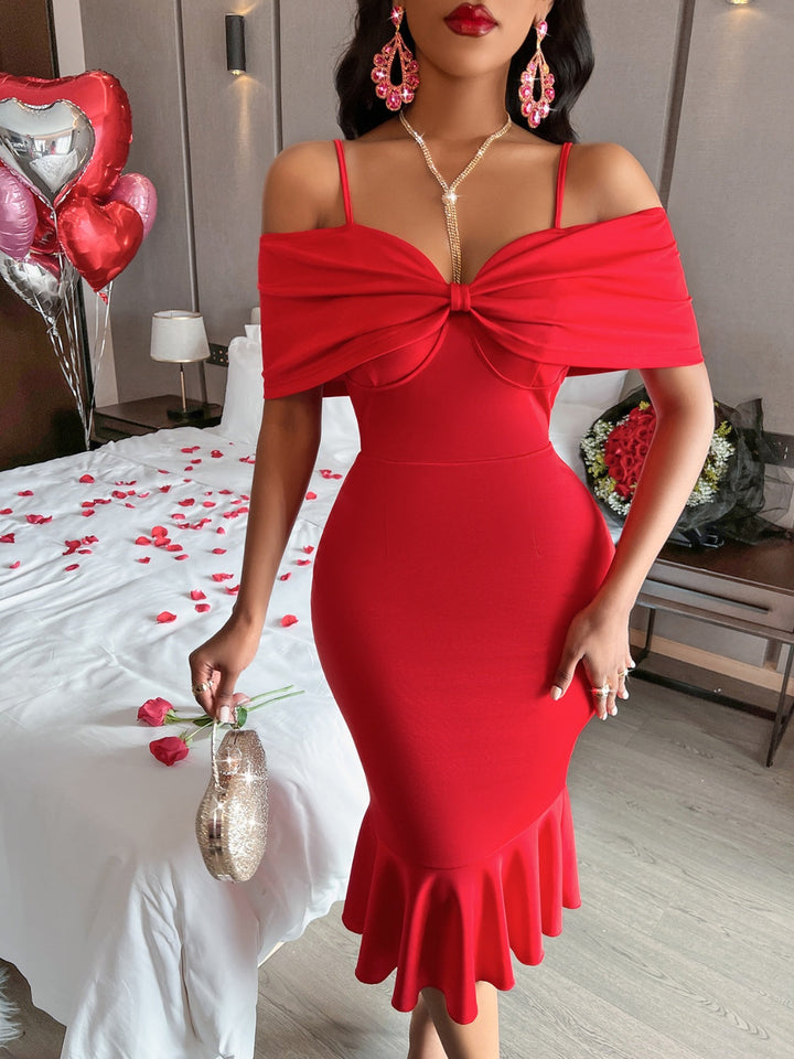 Stilla | Strop Fishtail Wrap Dress