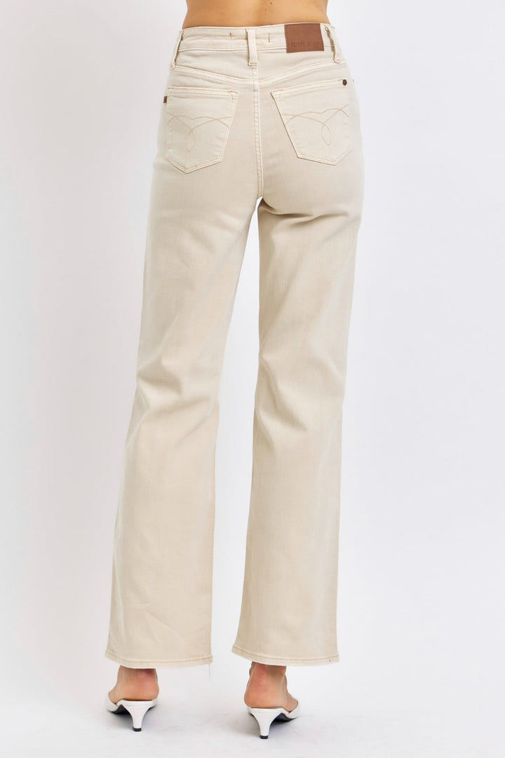 Stilla | Blå Fuld Størrelse Høj Talje Distorted Bred Ben Jeans