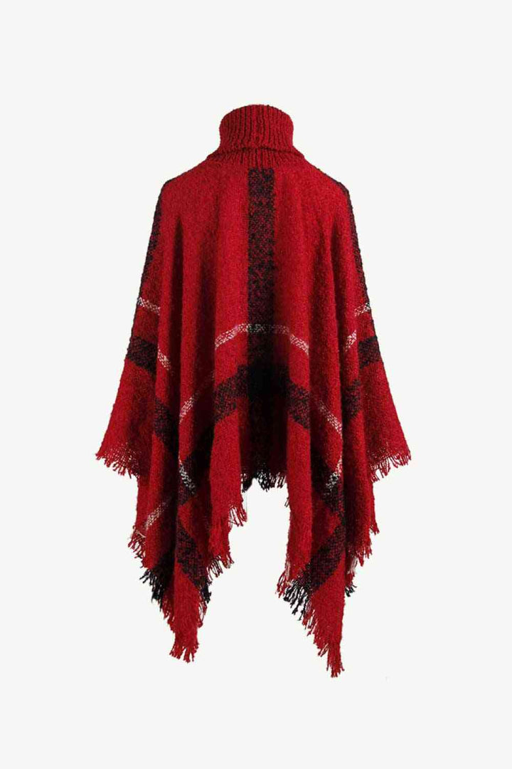 Stilla | Turtleneck Raw Hem Poncho