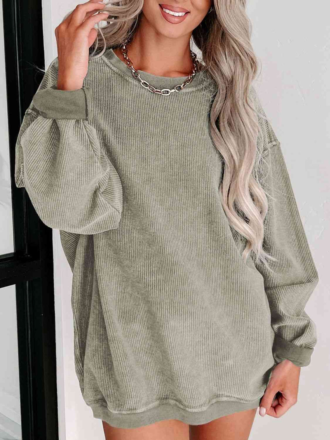 Stilla | Nakke Droppet Skulder Sweatshirt