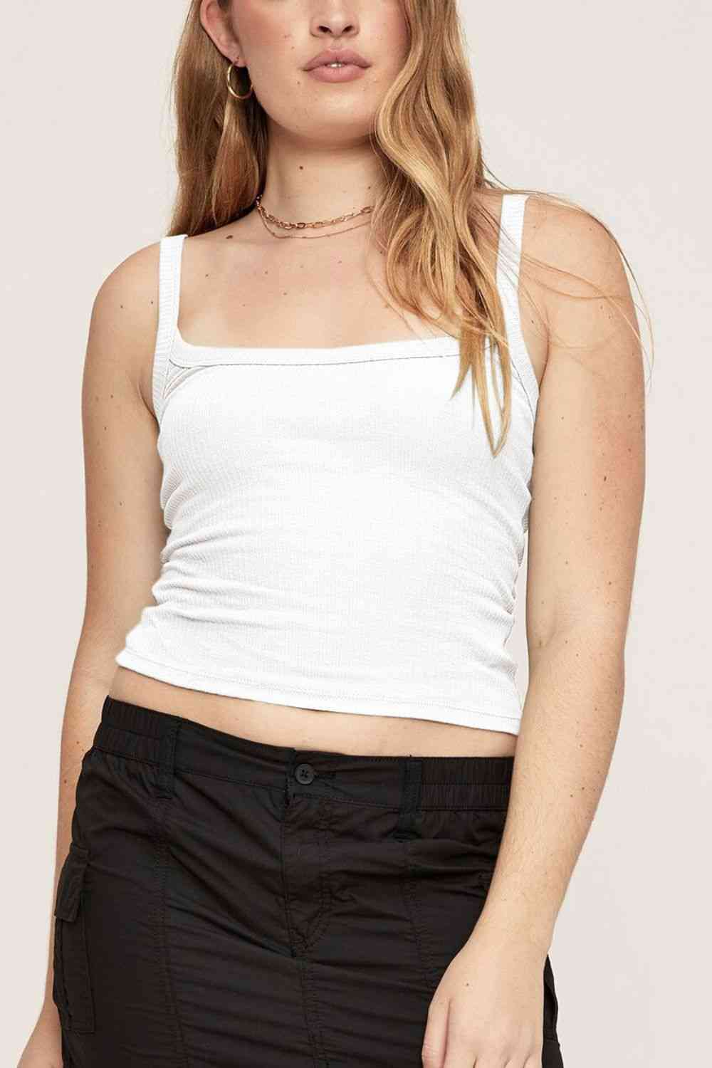 Stilla | Dine Drømme Ribbet Cropped Cami