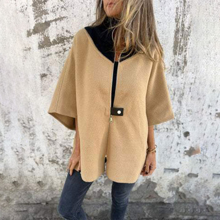 Stilla | Stilfuld To-Farvet Lang Jakke til Elegante Lag-På-Lag Looks