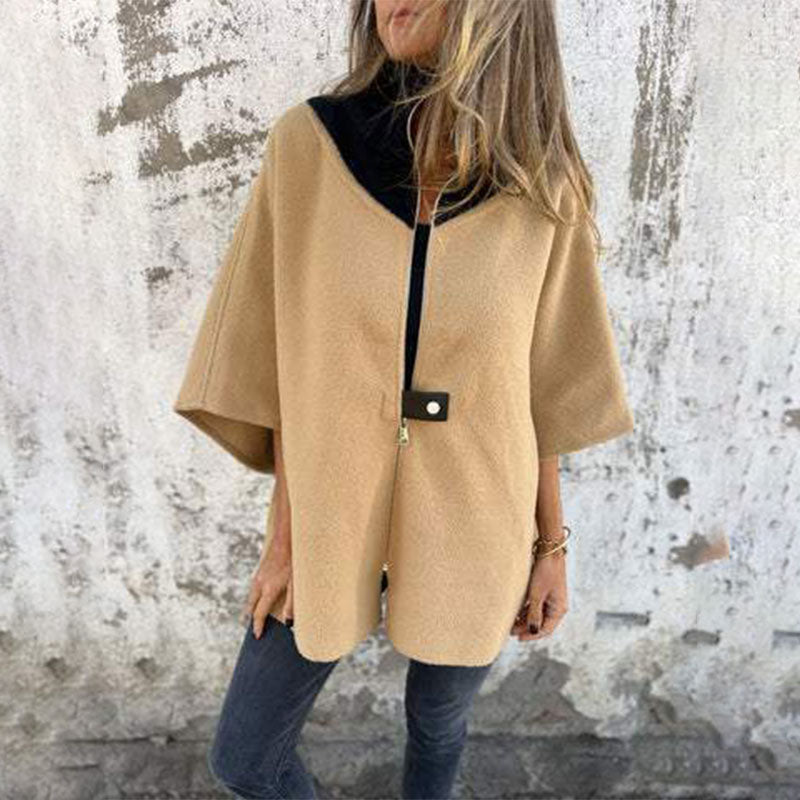 Stilla | Stilfuld To-Farvet Lang Jakke til Elegante Lag-På-Lag Looks