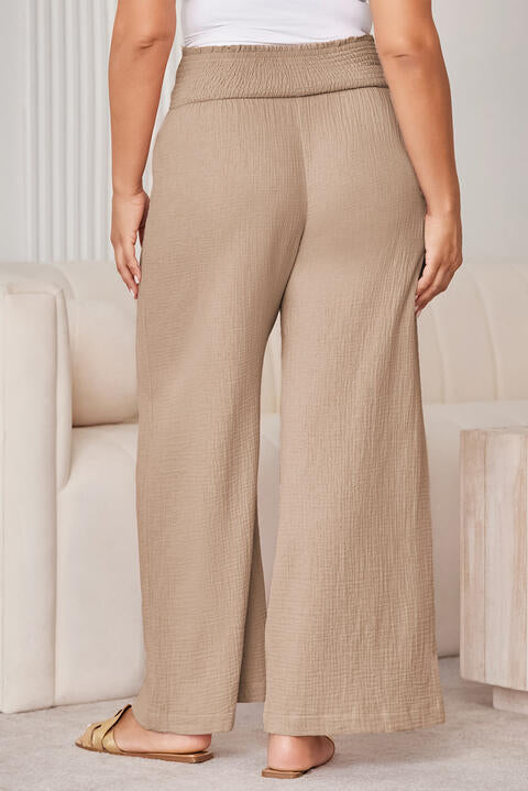 Stilla | Størrelse Smocked Waist Wide Leg Pants