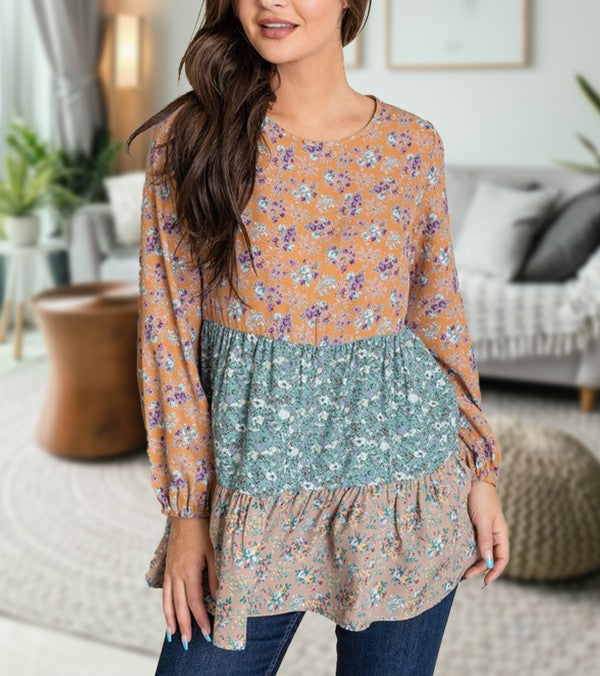 Stilla | Ditsy Floral Lagdelt Tunika
