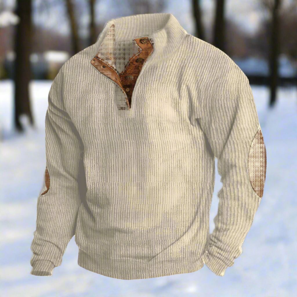 Stilla | Niccolò Ribbede Ståkrave Sweater Suede Albue-patches Sweater