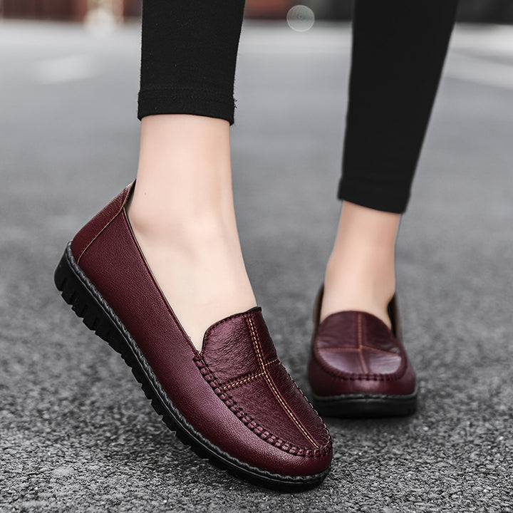 Stilla | Dame Slip on Loafers, Blød Sål, Skridsikre Flade Sko