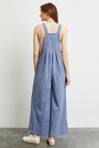 Stilla | Full Size Wide Leg Overalls Med Lommer