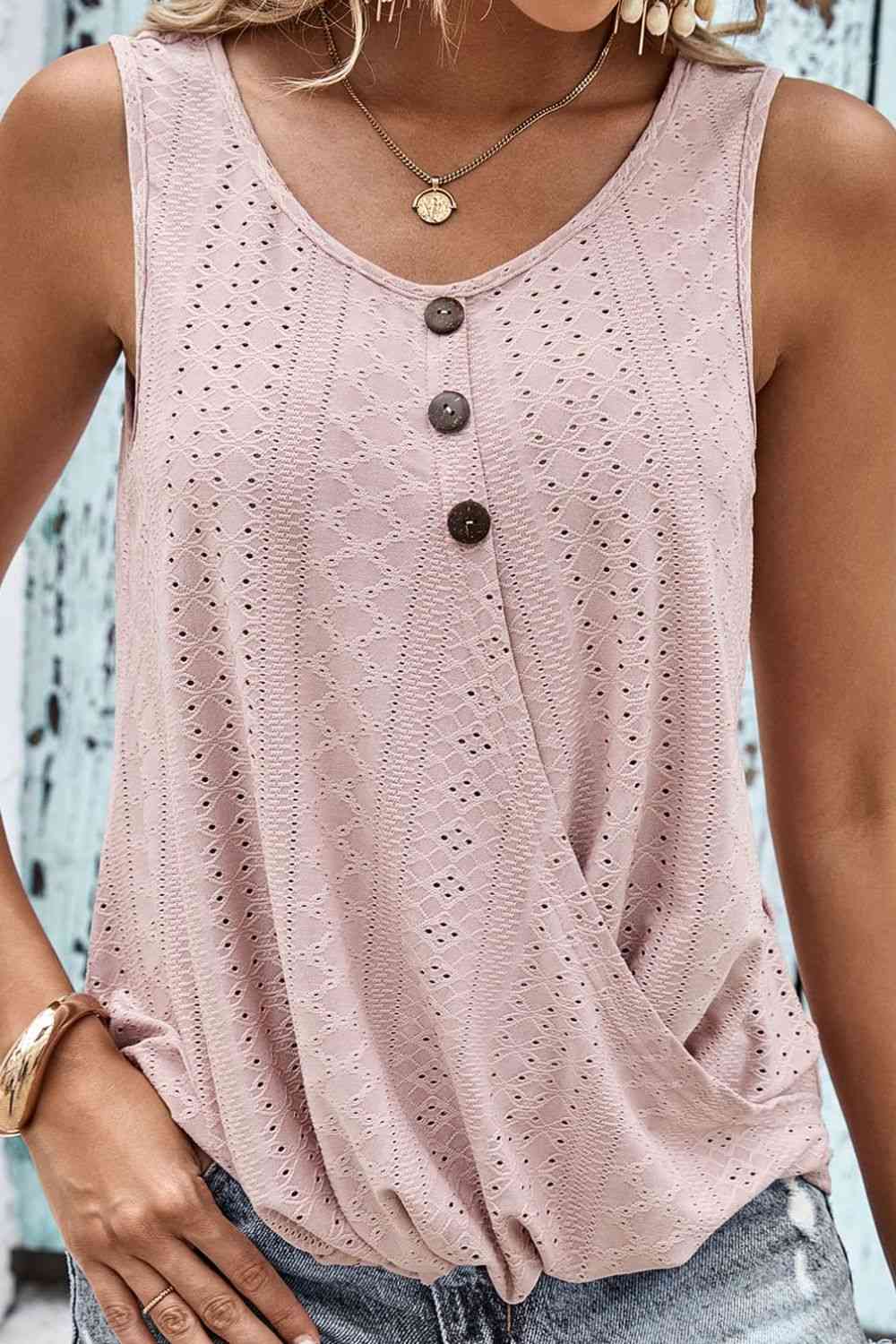 Stilla | Knapperlinje Detalje Øje Tank