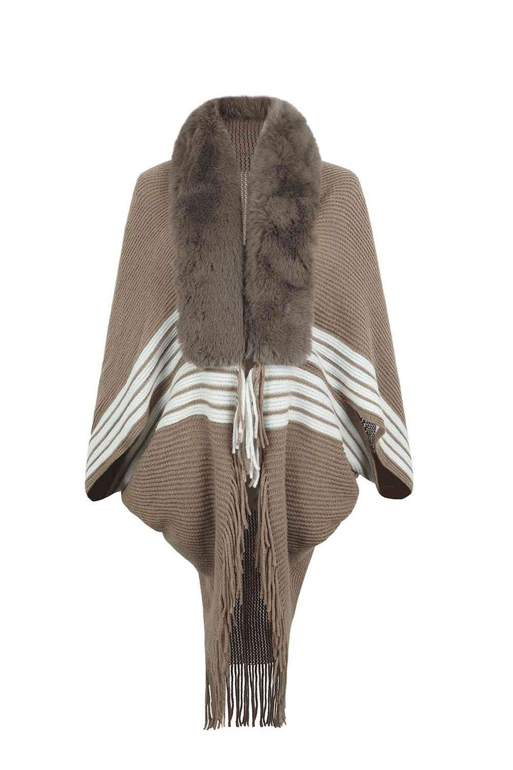 Stilla | Frynse Detalje Langærmet Poncho