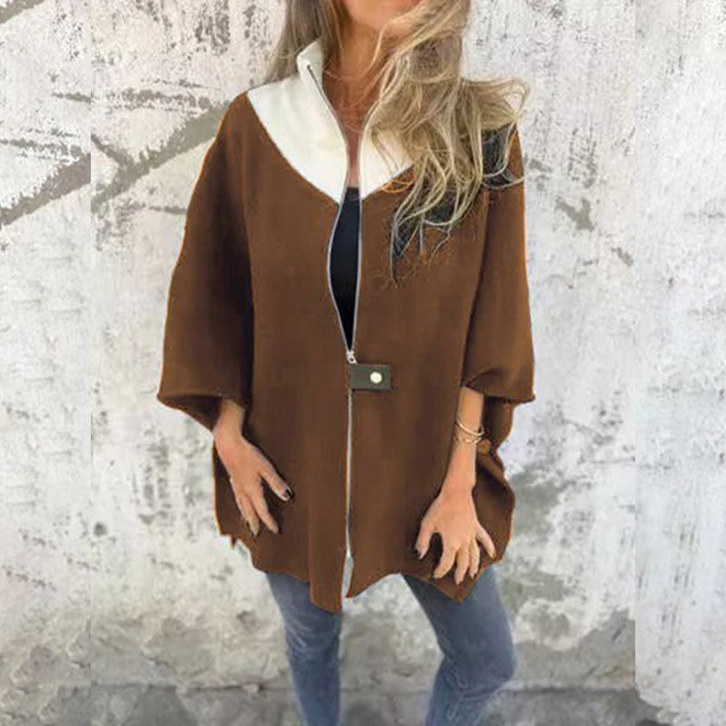 Stilla | Stilfuld To-Farvet Lang Jakke til Elegante Lag-På-Lag Looks