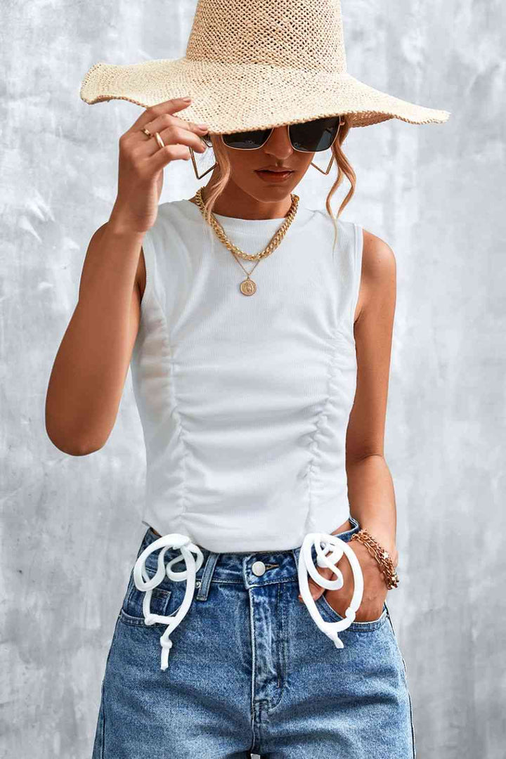 Stilla | Detalje Rund Hals Tanktop