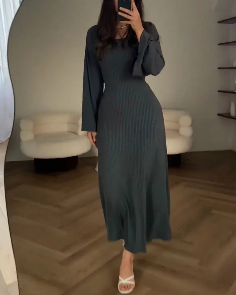 Stilla | Elegante Kjole Med Lange Ærmer Til Efterår