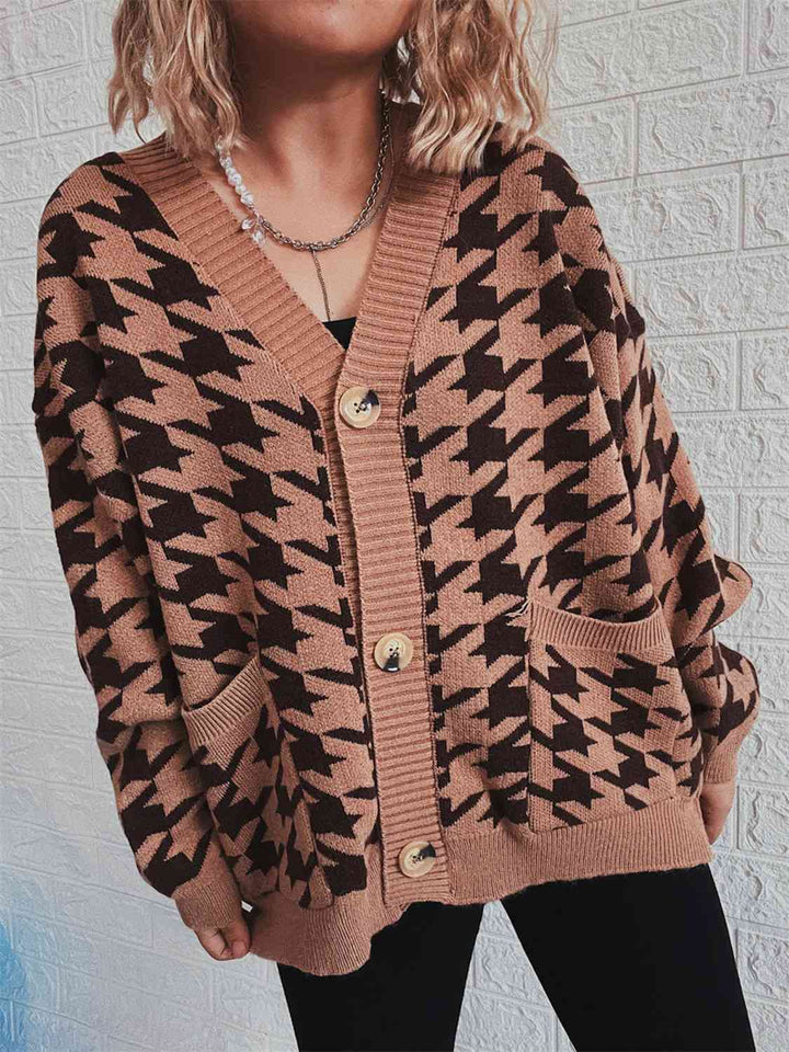 Stilla | Knap Front Cardigan Med Lommer