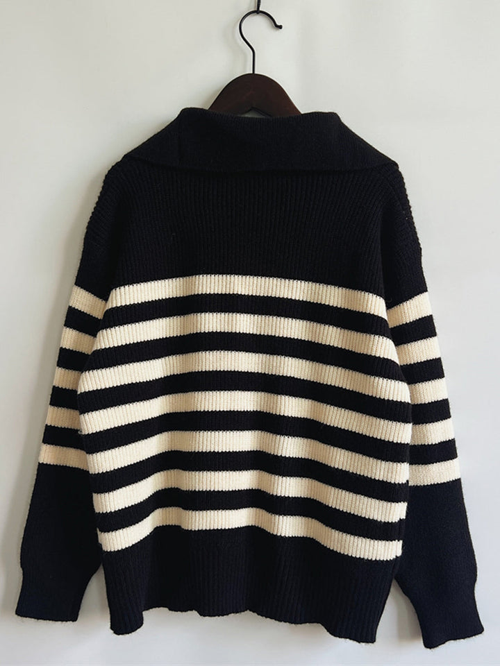Stilla | Halv lynlås krave sweater