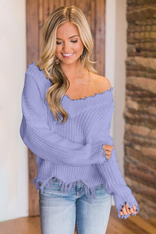 Stilla | Hem Dropped Shoulder Sweater