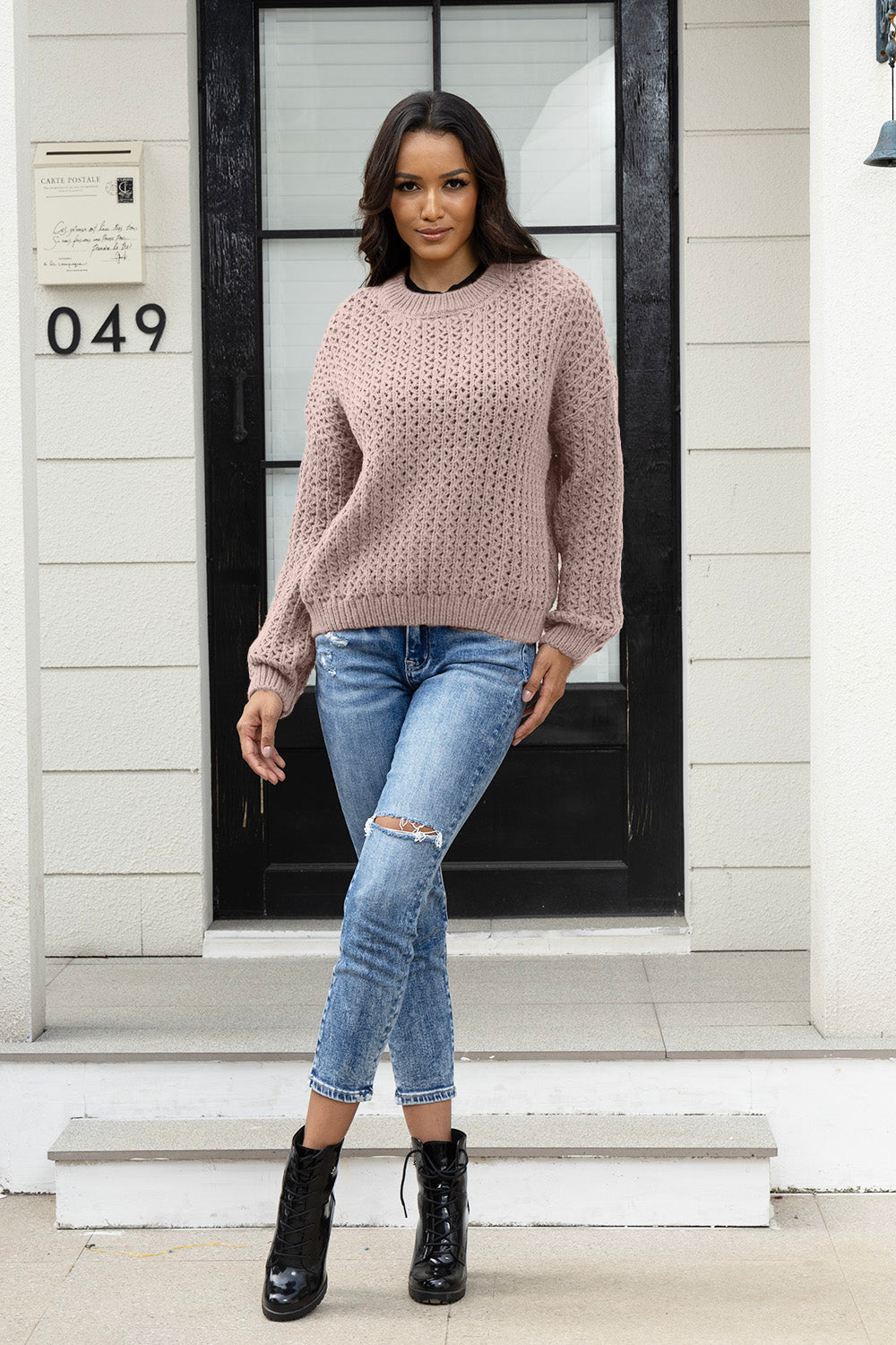 Stilla | V Hals Langærmet Sweater