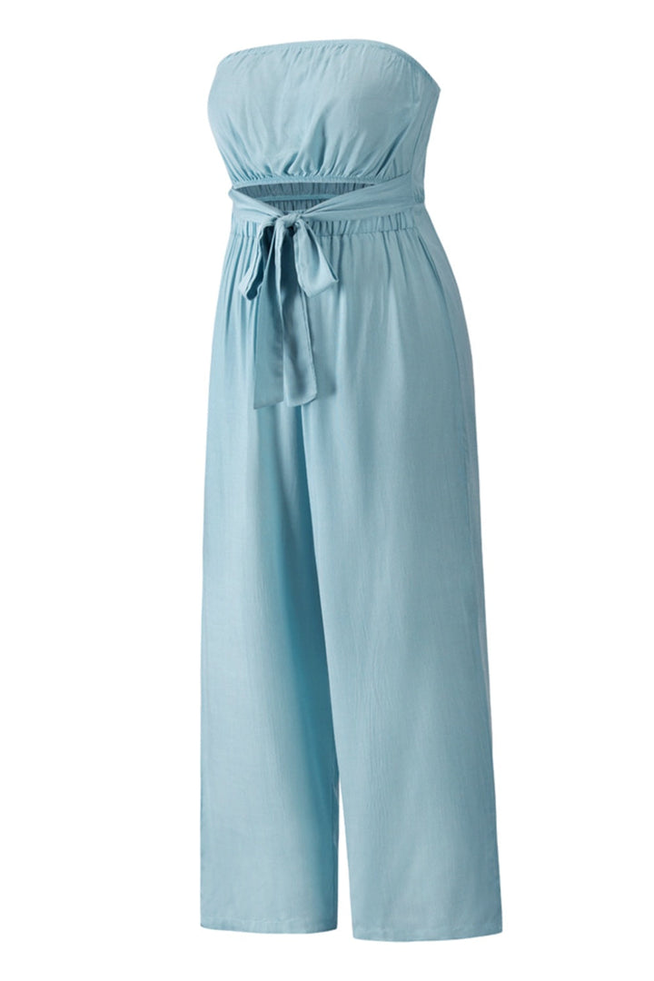 Stilla | Cutout Tube Wide Leg Jumpsuit