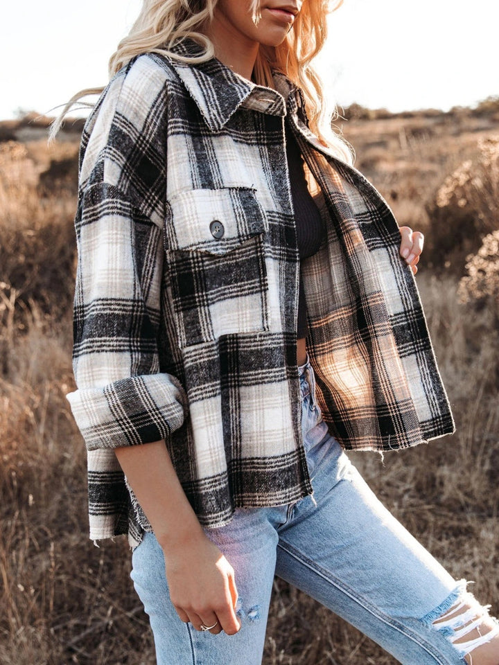 Stilla | Plaid Button Down Langærmet Shacket