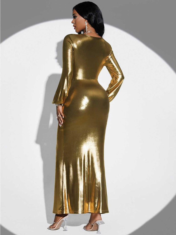 Stilla | Twisted Slit Midi Kjole