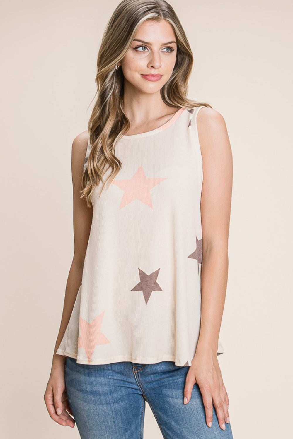 Stilla | Stjerneprint Rund Hals Tank