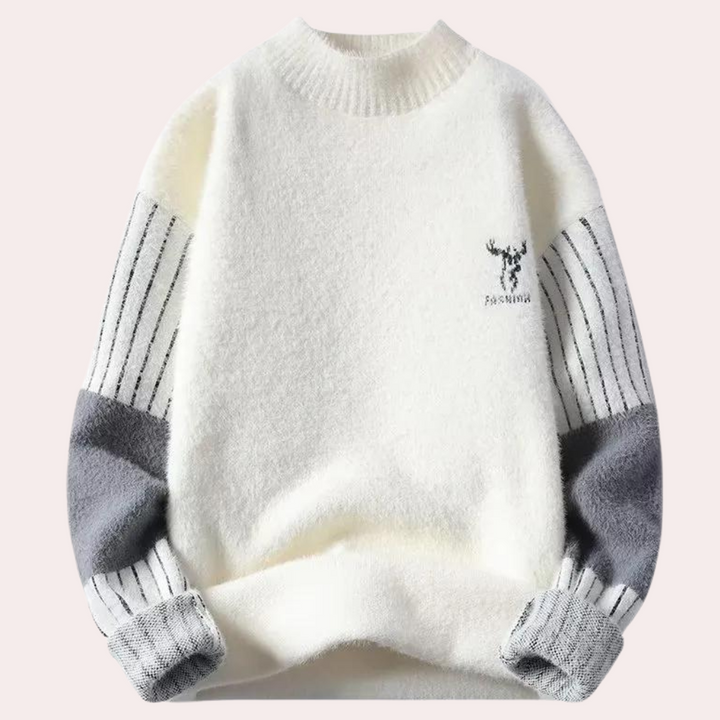 Stilla | Stilfuld Varm Strikket Sweatshirt til Mænd