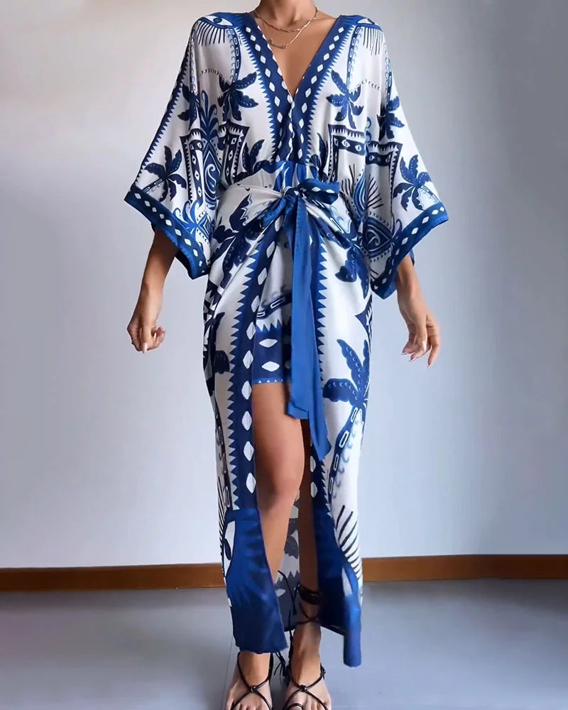 Stilla | Stilfuld Maxikjole Med Print
