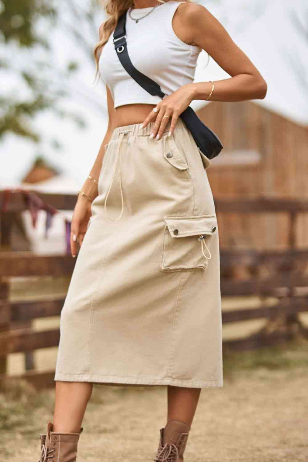 Stilla | Talje Slids Jeans Nederdel