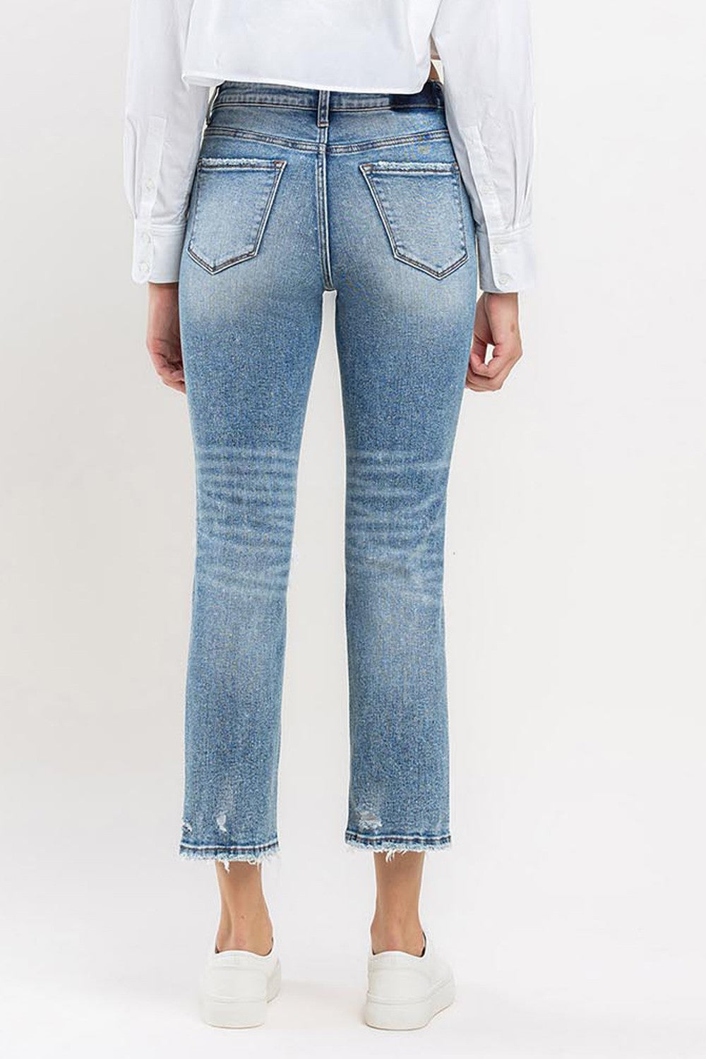 Stilla | Fuldt størrelse Høj talje Slim Straight Jeans