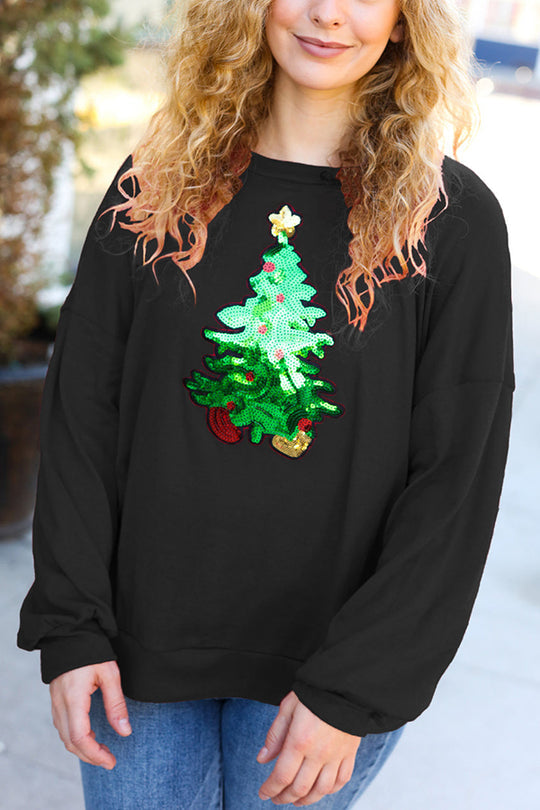 Stilla | Juletræ Ferie Pailletter Fritid Løs Sweatshirt